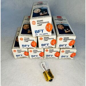 8 GE Sound Reproducer Lamp BFT 4V.75 Amps Vintage Light Bulb General ElectricNOS